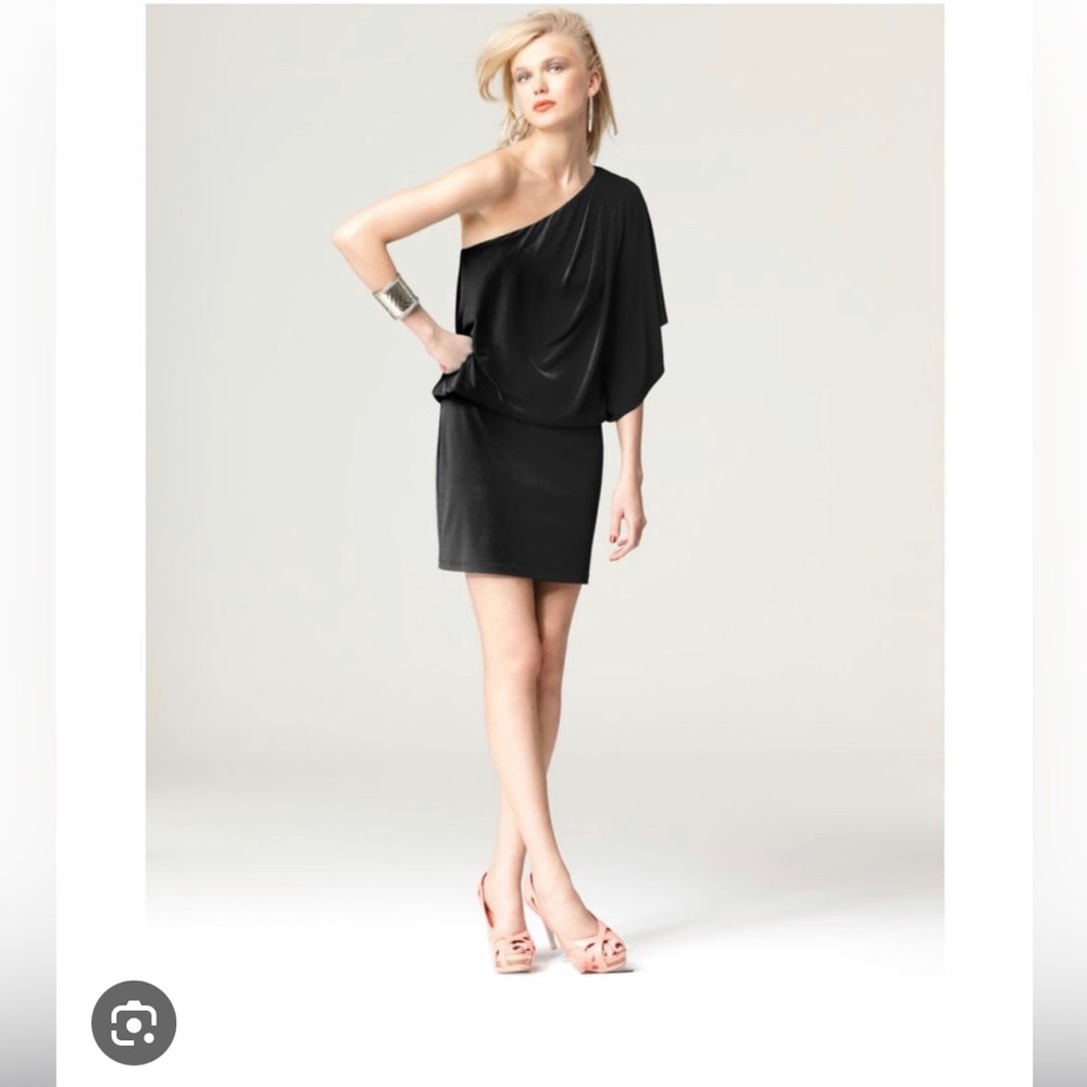 Black one shoulder dress